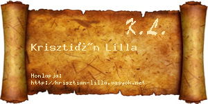 Krisztián Lilla névjegykártya